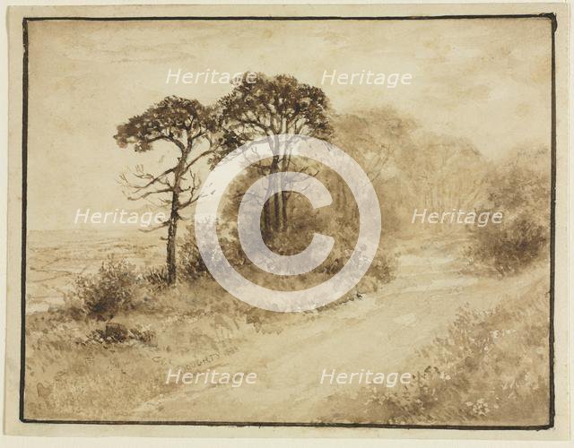 Landscape with Winding Road, 1833. Creator: Thomas Doughty (American, 1793-1856).