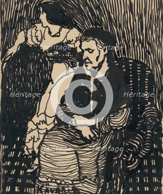 Old woman and young girl, 1908-1912. Creator: Konstantín Kövári-Kacmarik.