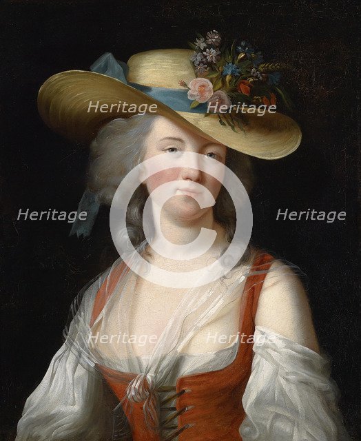 Portrait of Anne Catherine Le Preudhomme de Chatenoy, Comtesse de Verdun, as fine gardener, c. 1780. Artist: Vigée-Lebrun, Marie Louise Elisabeth (1755-1842)