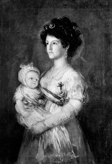 Infanta María Luisa (1782-1824) and Her Son Carlos Luis (1799-1883). Creator: Copy after Goya (Spanish, 1800 or shortly after).