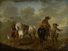 Landscape with Riders, 1700-1800. Creator: August Querfurt