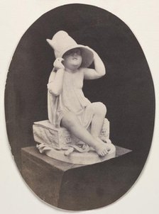 Statue of a Youth in Large Hat (from a John R. Johnston album), before 1857. Creator: Unidentified Photographer.