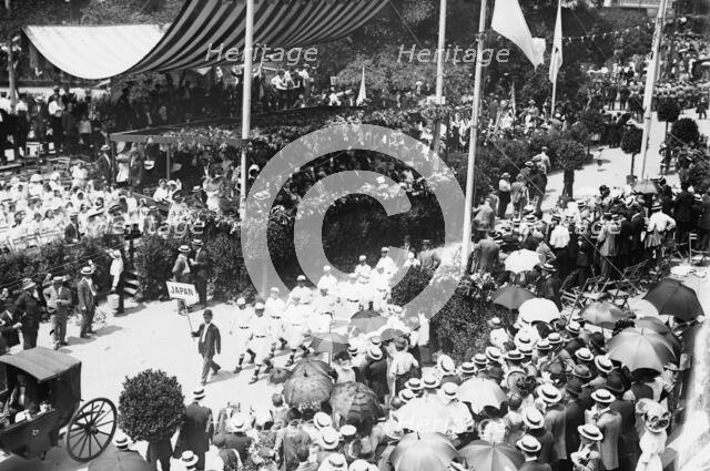 Japan (Waseda Ball Team) in N.Y. 4th of July Parade, 1911. Creator: Bain News Service.