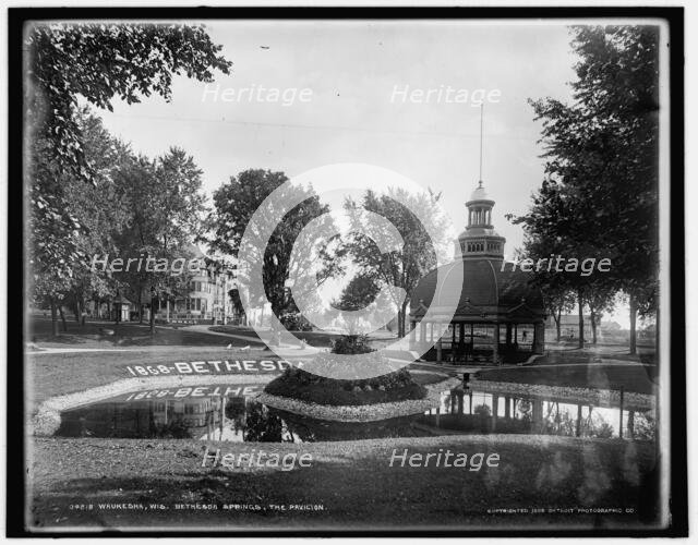 Bethesda Springs, the pavilion, Waukesha, Wis., c1898. Creator: Unknown.
