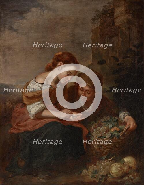 Copy of "The Little Fruit Seller" by Bartolomé Esteban Murillo, about 1885. Creator: John Ottis Adams.