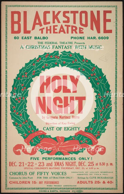 Holy Night, Chicago, 1937. Creator: Unknown.