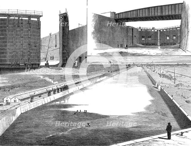 The Royal Victoria and Albert Docks, North Woolwich, 1880. Creator: Unknown.