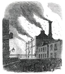 Great Fire in Guildford-Street, Belvidere-Road, 1850. Creator: Unknown.