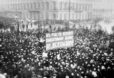 Women's Suffrage Demonstration on the Nevsky Prospect in Petrograd on March 8, 1917, 1917.