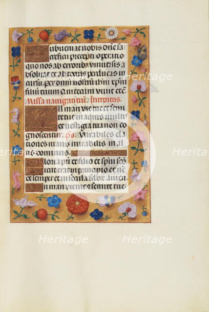 Decorated Text Page; Spinola Hours, about 1510-1520. Creator: Unknown.