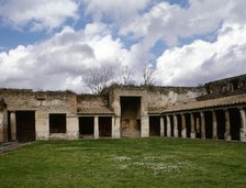 The palaestra colonnade of the Stabian Baths, Pompeii, Campania, Italy, 2002. Creator: LTL.