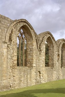 Tracery windows at Finchale Priory, Durham, 1999. Artist: J Bailey