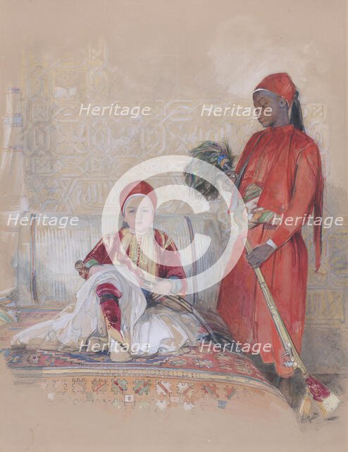 Iskander Bey and his Servant, ca. 1848. Creator: John Frederick Lewis.
