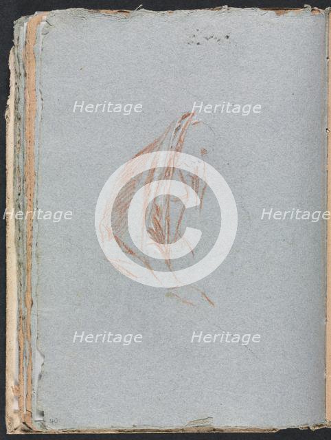 Verona Sketchbook: Female figure with cloak (page 40), 1760. Creator: Francesco Lorenzi (Italian, 1723-1787).