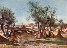 'Bedouin Encampment Outside the North Wall of Jerusalem', 1902. Creator: John Fulleylove.