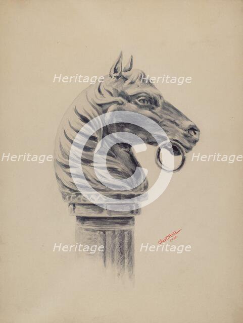 Hitching Post, 1938. Creator: Charles Moss.