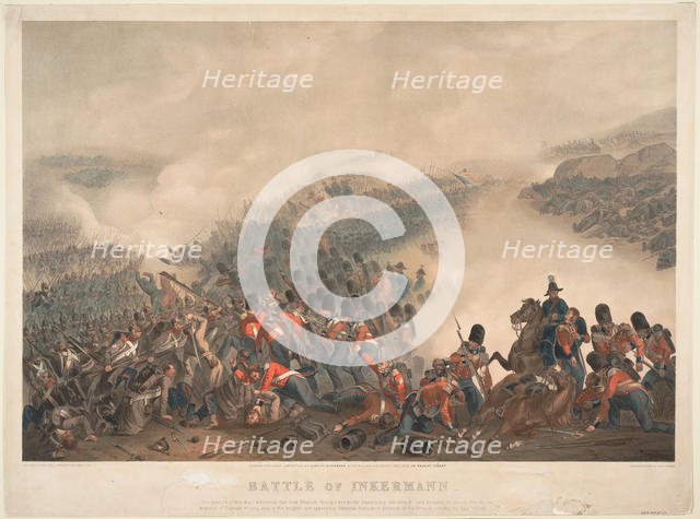 The Battle of Inkerman on November 5, 1854, 1855. Artist: Norie, Orlando (1832-1901)