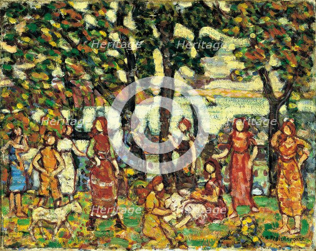 Autumn, ca. 1918-1923. Artist: Prendergast, Maurice Brazil (1858-1924)