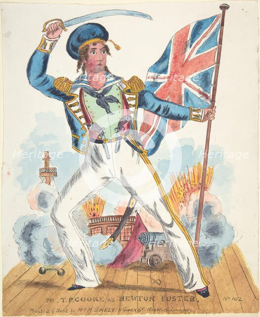 Mr. T. P. Cooke as Newton Foster, 19th century. Creator: Anon.