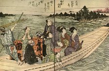 People travelling in a boat, 1804, (1924). Creator: Utagawa Toyohiro.