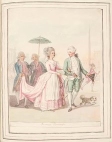 Roman Princess, leaf from 'A Collection of Dresses by David Allan Mostly from Nature', 1776. Creator: David Allan.