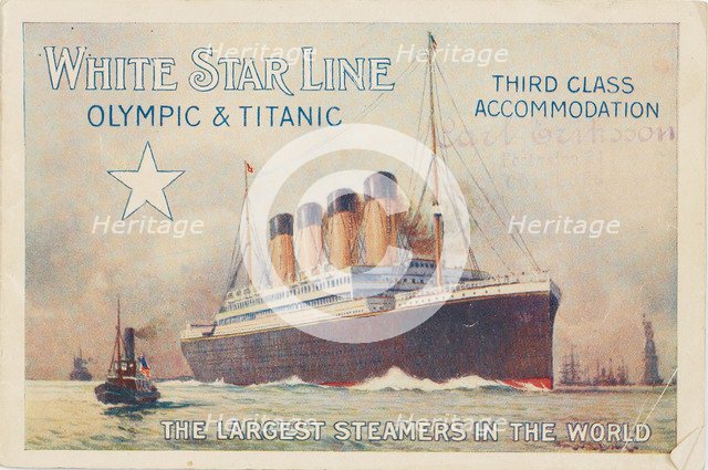 White Star Line. Titanic & Olympic, c. 1910. Artist: Anonymous  