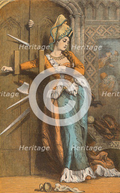 Catherine Douglas Barring the Door, (15th century), c1910. Artist: Unknown