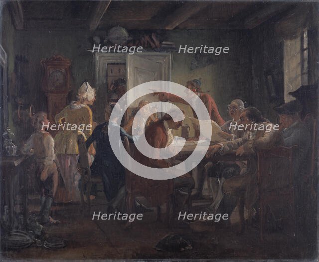 Collegium Politicum. From Ludvig Holberg’s The Political Tinker, Act I, Scene 2., 1850-1851. Creator: Wilhelm Marstrand.