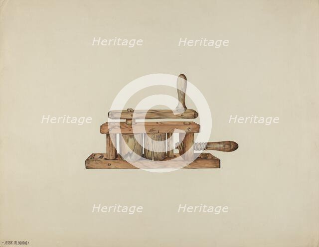 Straw Roller, 1935/1942. Creator: Jessie M Youngs.