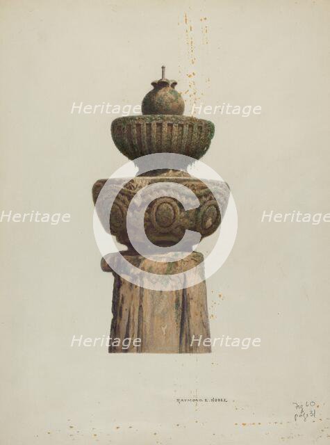 Stone Fountain, 1939. Creator: Raymond E. Noble.