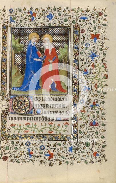 The Visitation; Book of Hours, about 1415-1420. Creators: Boucicaut Master, Workshop of the Boucicaut Master.