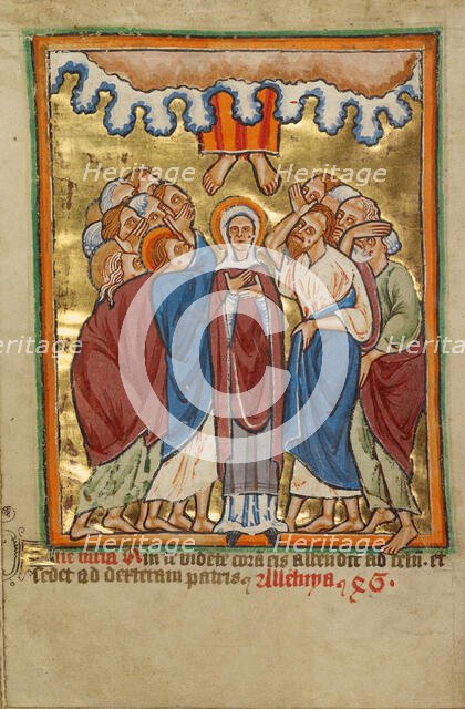 The Ascension, about 1190-1200; text added about 1480-1490. Creator: Unknown.