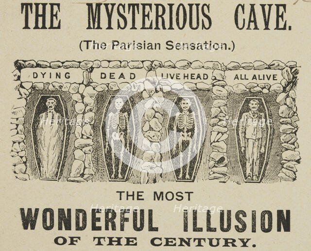 The Mysterious Cave, "The Most Wonderful Illusion of the Century", 1895.  Creator: Unknown.