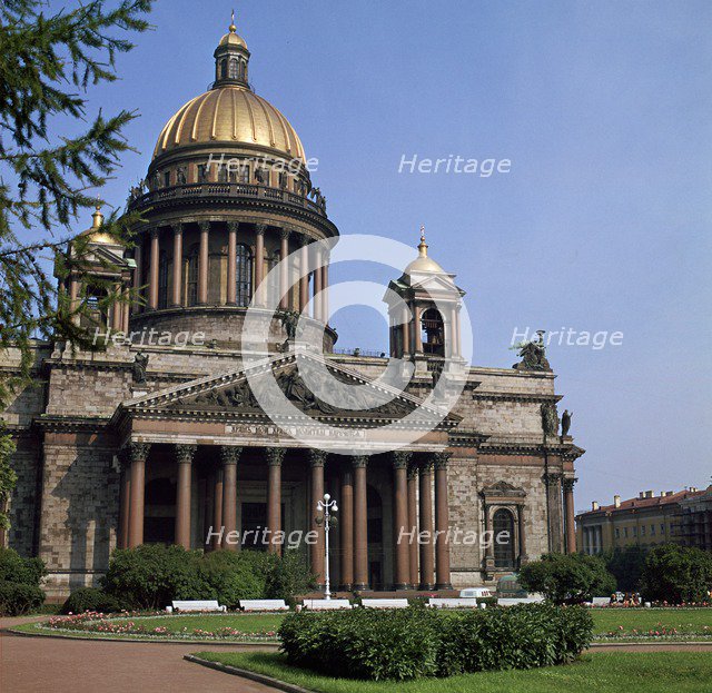 St Isaac's Cathedral in St Petersburg. Artist: Unknown