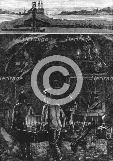 Blowing up Flood Rock, 1885, (1886). Artist: Anon