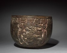 Carved Vessel, c. 600-1000. Creator: Unknown.
