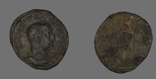 Sestertius (Coin) Portraying Emperor Severus Alexander, 233. Creator: Unknown.