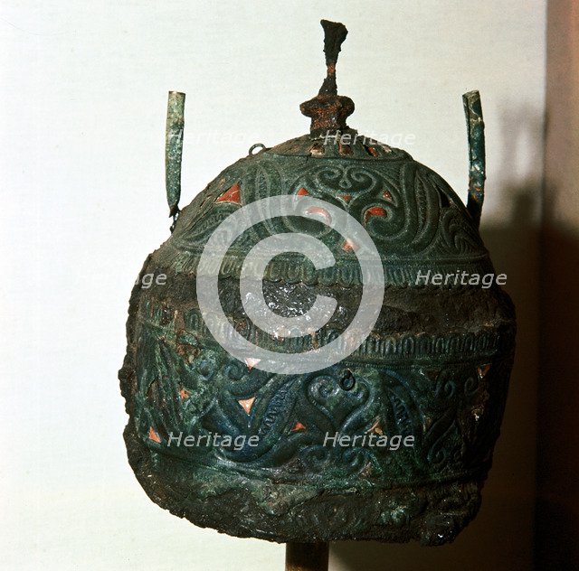 Celtic bronze & iron Helmet, Canosa, Apulia, Italy, 6th - 3rd century BC. Artist: Unknown