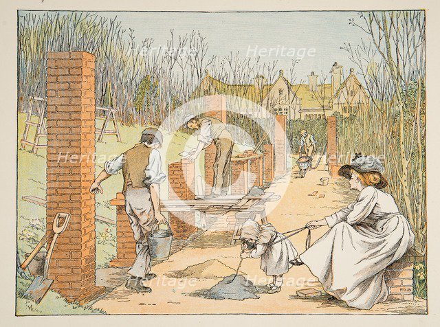 The Builder,  from Four and Twenty Toilers, pub. 1900 (colour lithograph)