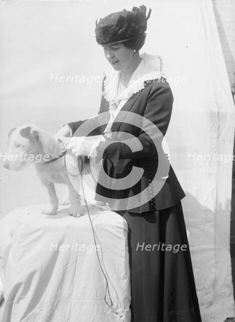 Gladys Ingalls, Mrs. Arnold Robertson, Dog Show, 1916. Creator: Harris & Ewing.