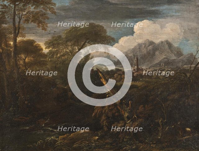 Landscape with a Village, 17th century. Creator: Unknown.