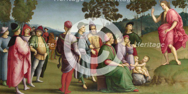 Saint John the Baptist Preaching (The Ansidei Altarpiece, San Fiorenzo, Perugia), 1505. Artist: Raphael (1483-1520)
