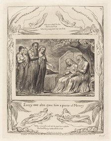 Job Accepting Charity, 1825. Creator: William Blake.
