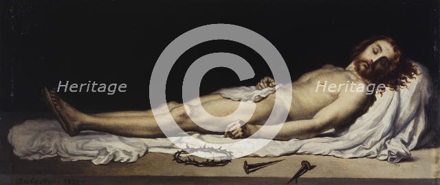 Esquisse pour l'église de Malakoff : Le Christ mort, 1873. Creator: Adolphe-Henri Dubasty.