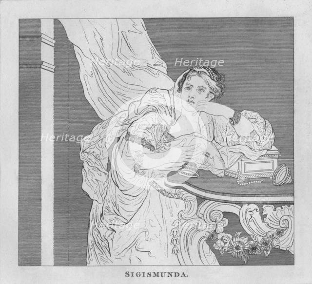 'Sigismunda', 1808, (1827). Creator: Thomas Cook.