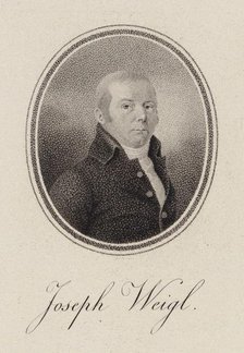 Portrait of the cellist Joseph Franz Weigl (1740-1820) , c. 1785. Creator: Anonymous.