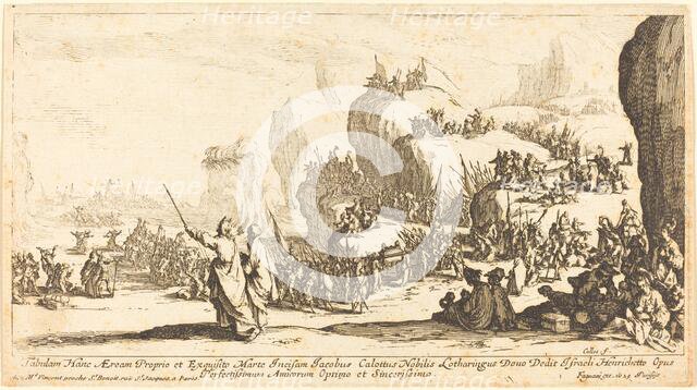 The Crossing of the Red Sea, 1629. Creator: Jacques Callot.