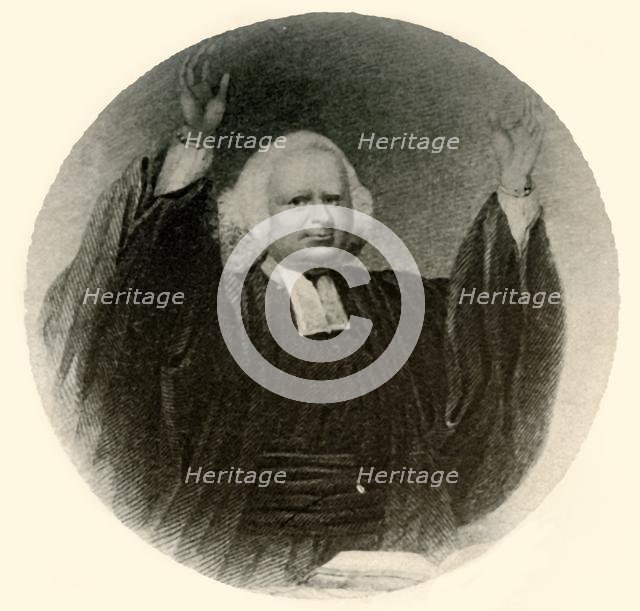 'Portrait of Rev. George Whitefield in gown and wig worn in New England', c1750, (1937). Creator: Unknown.