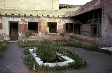 Garden in the courtyard of the Roman Villa, the House of the Stags, Herculaneum, Italy. Artist: Unknown