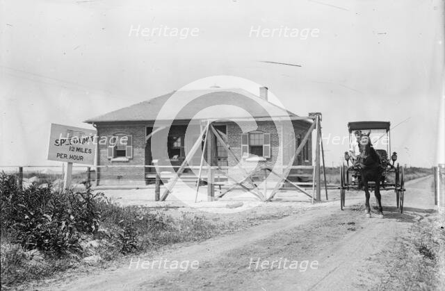 Entrance to proving ground, Sandy Hook, between c1910 and c1915. Creator: Bain News Service.